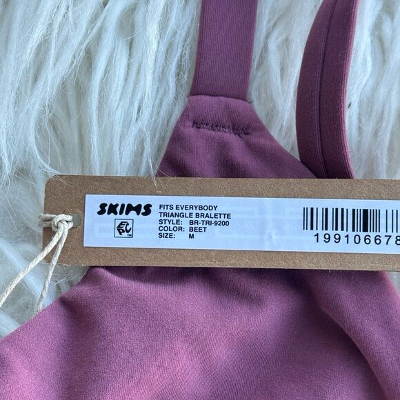 Skims Fits Everybody Triangle Bralette Beet Size Medium - Picture 8 of 8